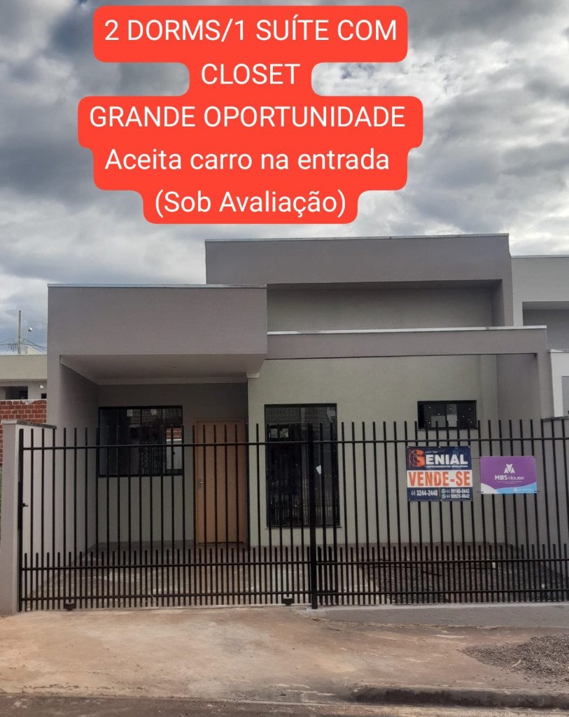 🏠 Casa com 2 Dormitórios sendo 1 suíte com closet grande